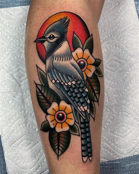 blue jay bird tattoo meaning|american traditional blue jay tattoo.